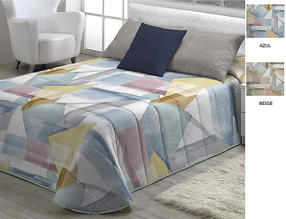 Cañete - Edredón Caru color Azul o Beige