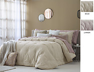 Edredón nórdico de terciopelo Odin color Beige o Lavanda