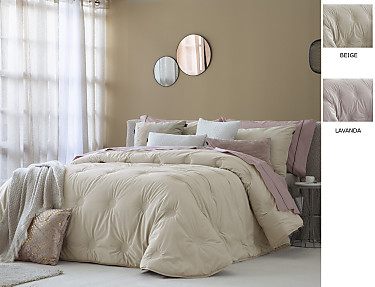 Antilo Textil - Edredón nórdico de terciopelo Odin color Beige o Lavanda