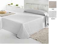 Colcha Jacquard Trébol color Blanco o Lino