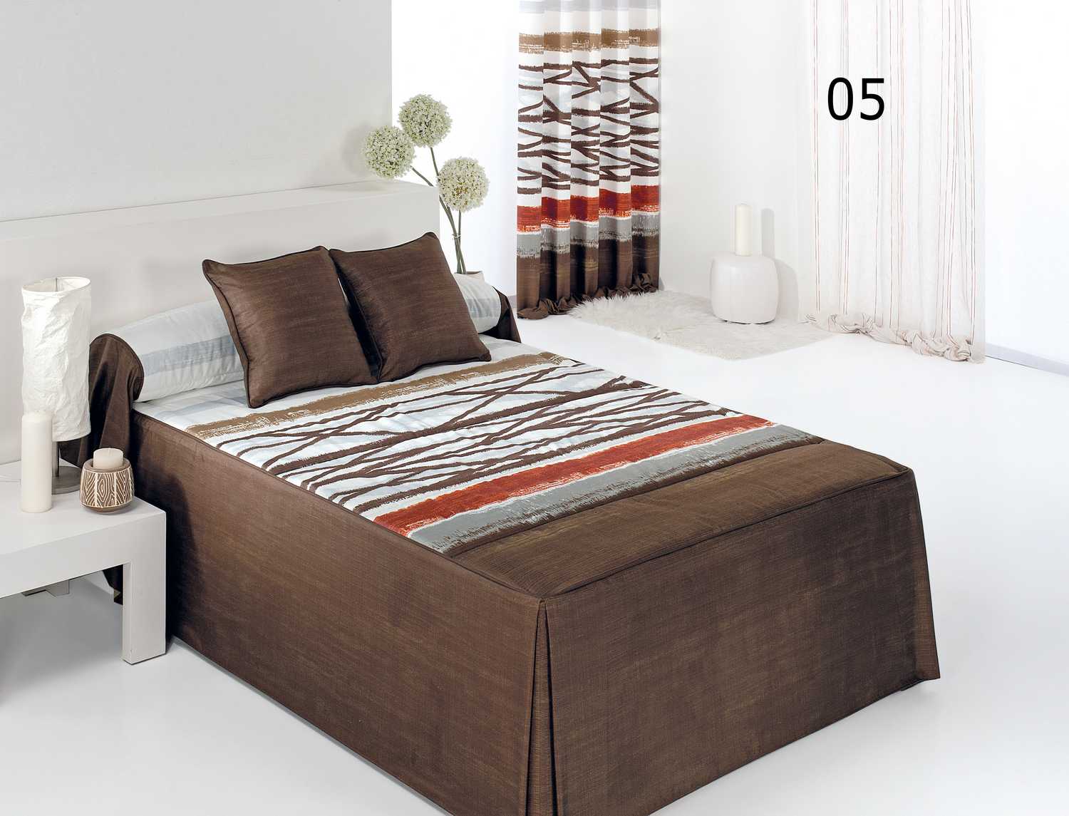 Reig Marti Colcha edredón Azibar color Marrón o Morado Oferta últimas unidades