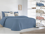 Edredón conforter reversible Anisa con funda/s de cojín color Blanco, Azul o Malva