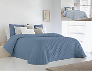 Edredón conforter reversible Anisa con funda/s de cojín color Blanco, Azul o Malva