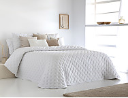 Edredón conforter reversible Anisa con funda/s de cojín color Blanco, Azul o Malva