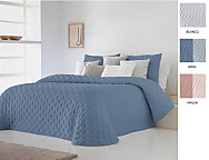 Edredón conforter reversible Anisa con funda/s de cojín color Blanco, Azul o Malva