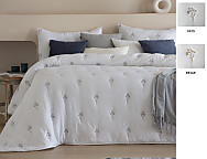 Edredón bouti Nadine con bordado y funda/s de cojín color Beige o Gris