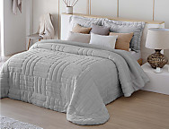 Edredón conforter Sherpa Adrien con fundas de cojín color Blanco o Gris