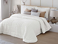 Edredón conforter Sherpa Adrien con fundas de cojín color Blanco o Gris