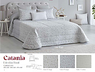 Edredón jacquard Catania 200gr con fundas de cojín color Beige, Crema, Gris o Taupé