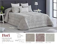 Edredón jacquard Bari 200gr con fundas de cojín color Beige, Crema, Gris o Maquillaje