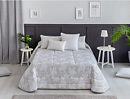 Edredón jacquard Pisa 200gr con fundas de cojín color Beige, Gris o Crema