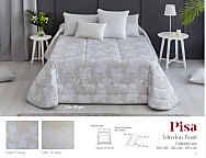 Edredón jacquard Pisa 200gr con fundas de cojín color Beige, Gris o Crema