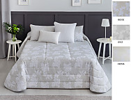 Edredón jacquard Pisa 200gr con fundas de cojín color Beige, Gris o Crema