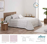 Edredón jacquard Albert 200gr con fundas de cojín color Beige, Maquillaje o Gris