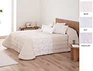 Edredón jacquard Cristobal 200gr con fundas de cojín color Beige, Maquillaje o Gris