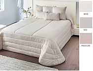 Edredón Sherpa Jacquard Nelson con fundas de cojín color Beige, Maquillaje o Gris