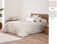 Edredón jacquard Nazaret 200gr con fundas de cojín color Beige o Gris