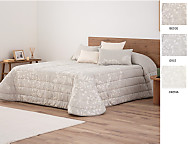 Edredón Sherpa Jacquard Morgan con fundas de cojín color Beige, Crema o Gris