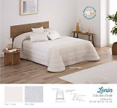 Bouti jacquard Lenin 100gr con fundas de cojín color Beige, Gris o Crema