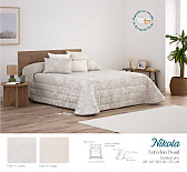 Bouti jacquard Nikola 100gr con fundas de cojín color Beige, Gris o Crema