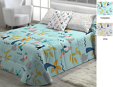 Cañete - Confortino Aloha A color Gris o Turquesa