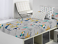 Edredón ajustable Aloha A color Gris o Turquesa
