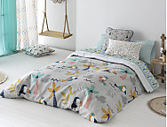 Funda nórdica Aloha A color Gris o Turquesa