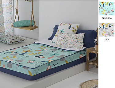 Cañete - Saco nórdico Aloha A color Gris o Turquesa