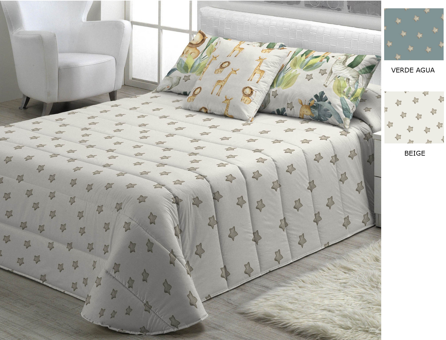 Cañete Confortino Bas A color Beige o Verde agua