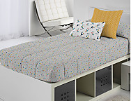 Edredón ajustable Moku A color Gris o Turquesa