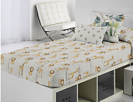 Edredón ajustable Nala A color Beige o Gris