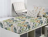 Edredón ajustable Simba A color Beige o Verde agua