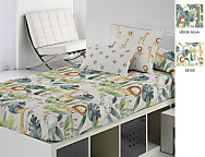 Edredón ajustable Simba A color Beige o Verde agua