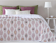 Haz clic para ampliar Colcha Jacquard Targa color Beige, Maquillaje o Turquesa