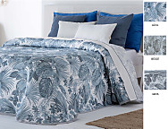 Colcha Jacquard Benur color Azul, Beige o Gris