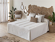 Haz clic para ampliar Colcha de verano piqué Manises color Beige, Blanco o Gris