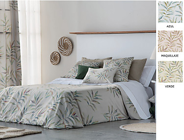 Cañete - Funda nórdica Ibai color Azul, Maquillaje o Verde