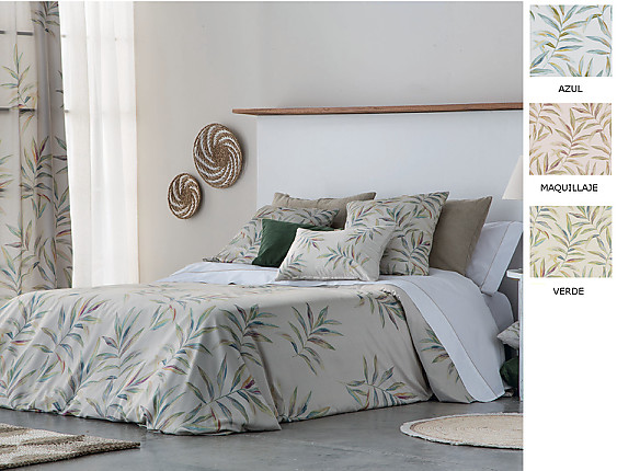 Cañete - Funda nórdica Ibai color Azul, Maquillaje o Verde
