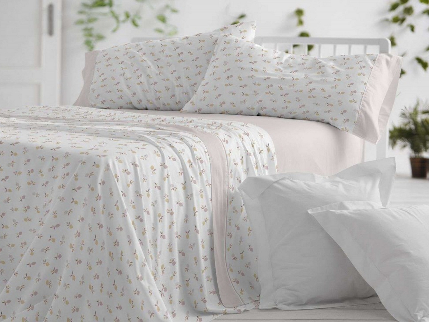 Burrito Blanco Juego de cama invierno franela 100% algodón 578 color Nude Oferta hasta fin de existencias