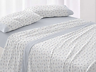 Juego de cama invierno franela 100% algodón 578 color Azul Oferta hasta fin de existencias