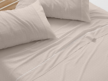 Burrito Blanco - Juego de cama invierno franela 100% algodón 577 color Arena Oferta hasta fin de existencias