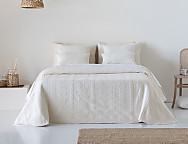 Colcha capa 100% Algodón Treser color Lino, Natural o Plata