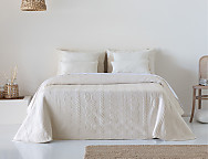 Colcha capa 100% Algodón Treser color Lino, Natural o Plata