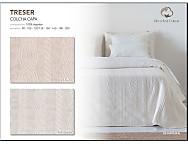 Colcha capa 100% Algodón Treser color Lino, Natural o Plata