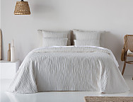 Colcha capa 100% Algodón Baho color Lino, Natural o Plata