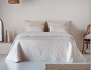 Colcha capa 100% Algodón Claira color Lino, Natural o Plata