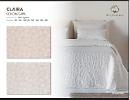 Colcha capa 100% Algodón Claira color Lino, Natural o Plata