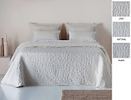 Colcha capa 100% Algodón Claira color Lino, Natural o Plata