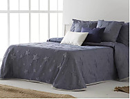 Colcha capa Chela color Blanco, Indigo, Lino o Plata