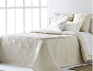 Colcha capa Chela color Blanco, Indigo, Lino o Plata